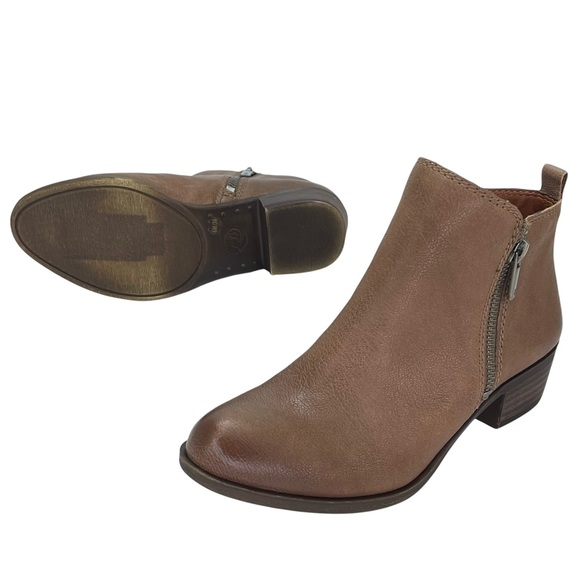 Lucky Brand Basel Brindle Leather Ankle Booties - Picture 10 of 11